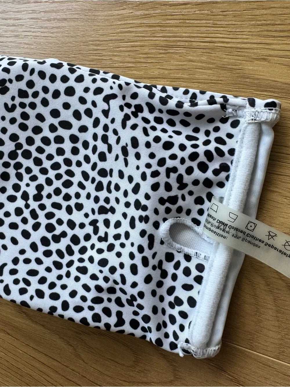 ZAFUL Black & White Spotted Bandeau Bikini Set Size US 6